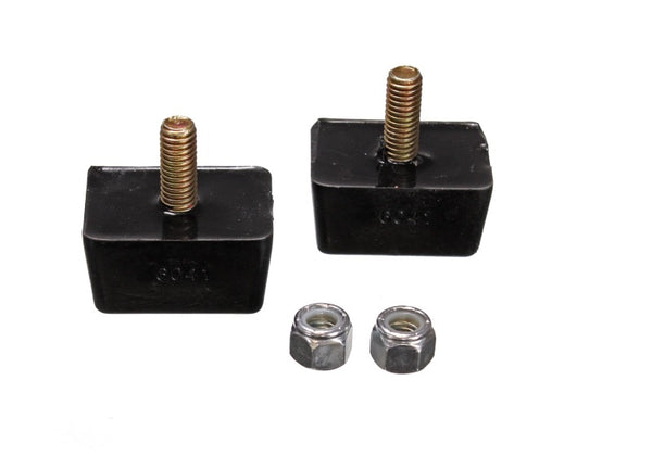 Energy Suspension Low Profile Rectangular Bump Stops - 7/8in H x 1-7/8in L x 1-3/8in W (Set of 2)