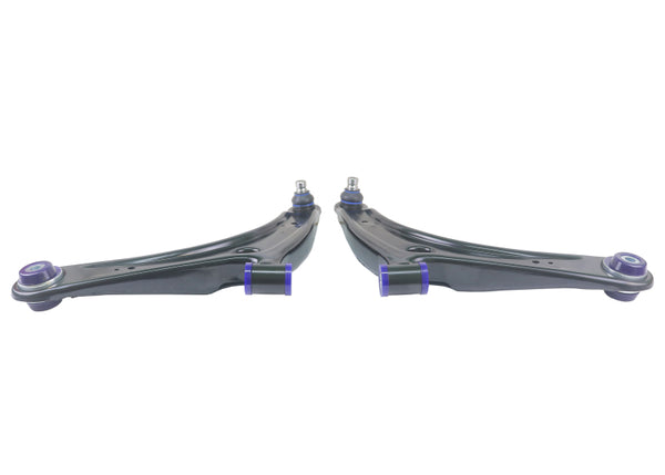 SuperPro 2008 Mitsubishi Lancer GTS Front Lower Control Arm Set w/ Bushings - w/ Positive Caster