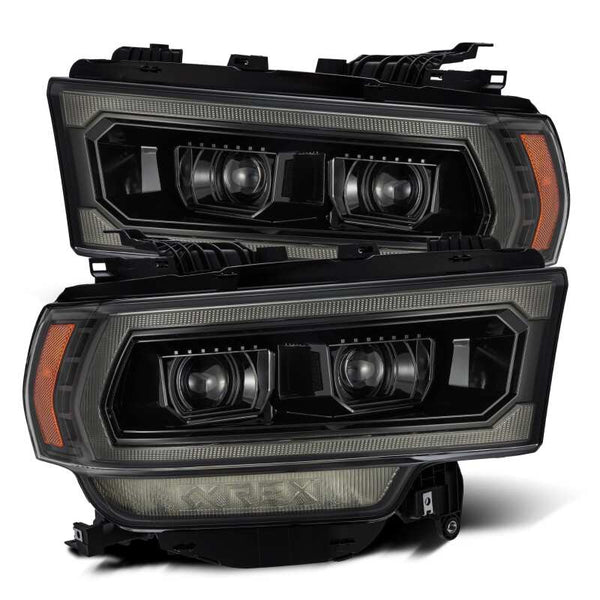 AlphaRex LUXX LED Projector Headlights for 20192022 Ram 2500 - Black, Sequential Signal & DRL