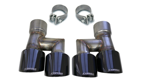 Corsa Pro-Series 4in Black PVD Tip Kit for 2018-2023 Ford Mustang Eco 2.3L