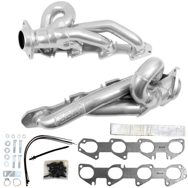 BBK Shorty Tuned Exhaust Headers 1-3/4in Silver Ceramic for 2019-2023 Dodge Ram 1500 5.7L (Ex. MegaCab)