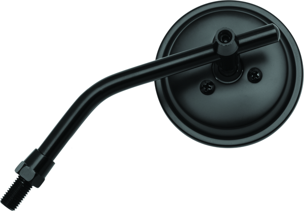 BikeMaster 3" Adjustable Round Side Mirror 10mm - Black