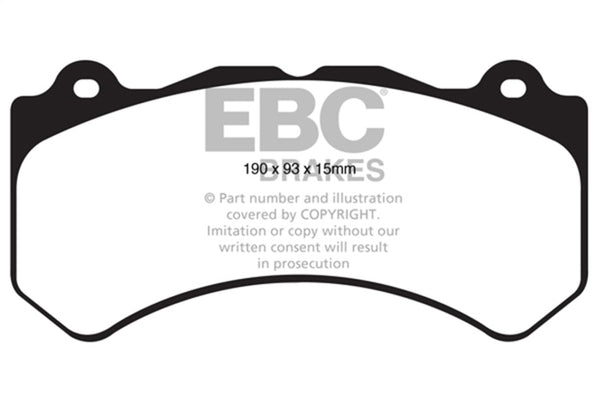 EBC Greenstuff Front Brake Pads for 2018-2022 Jeep Grand Cherokee 6.4 SRT-8