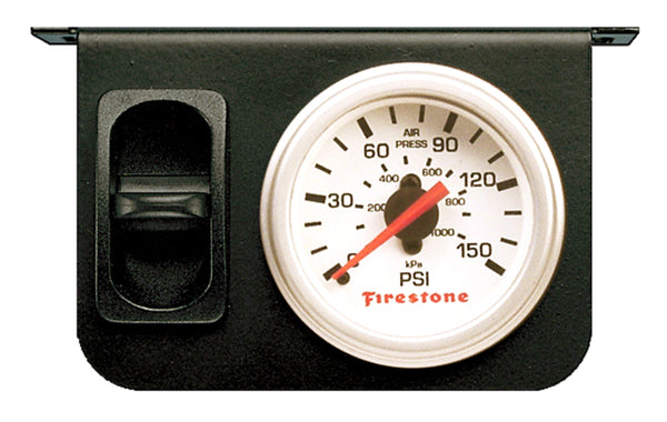 Firestone Air Adjustable Leveling Control Panel with Single Gauge (0-150 psi) - White (WR17602229)