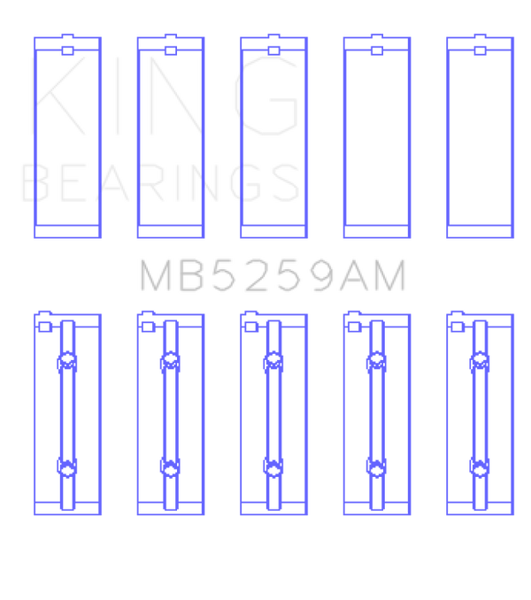 King Engine Bearings Acura B18A1/B1/C1/C5 K20A/K24A Main Bearing Set - Size STD
