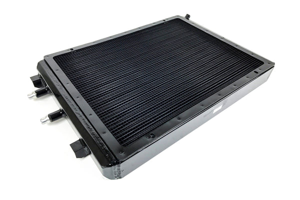 CSF Front Mount Heat Exchanger w/Rock Guard for 2014+ BMW M3/M4 (F8X) - Satin Black
