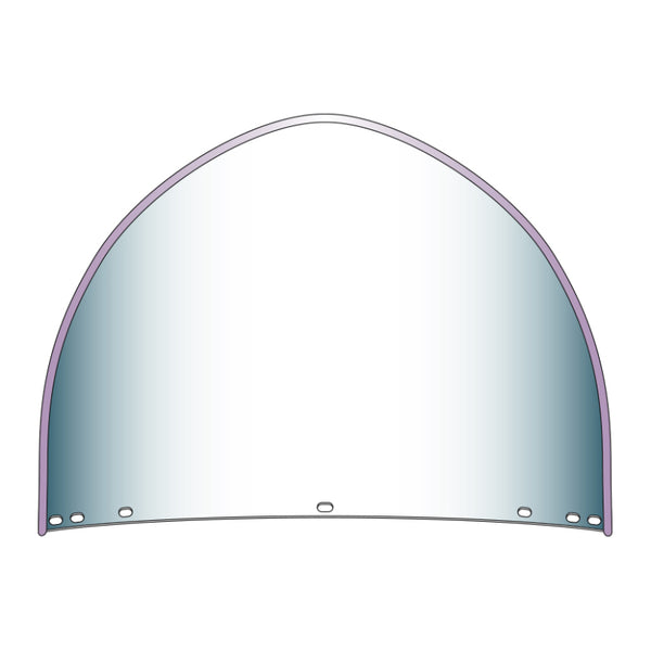 National Cycle Heritage Peaked Top Replacement Beaded Windshield 7 Bolt-Clear