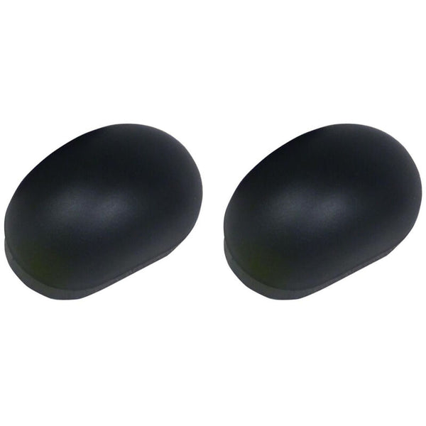 Westin Platinum 4 Oval 4 in Tube Step End Cap Kit - Black