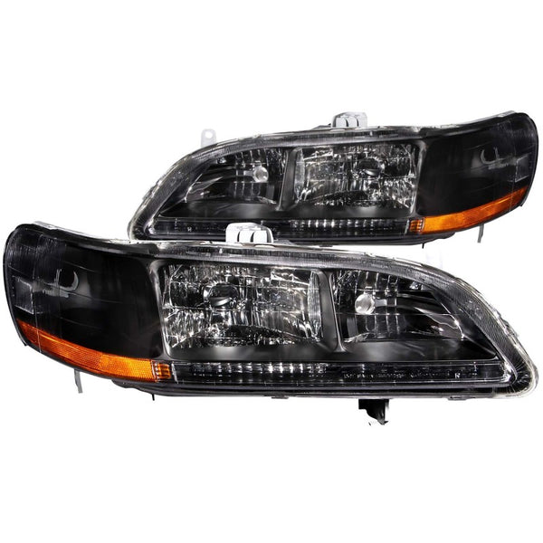 ANZO Crystal Black Headlights for Honda Accord 19982002