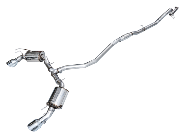 AWE Tuning Touring Edition Catback Exhaust 3in Stainless Steel w/ Dual Chrome Tips - 2022+ Honda Civic Si & Acura Integra