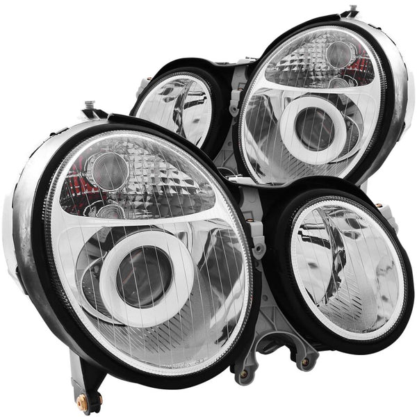 ANZO Projector Headlights for 19992002 Mercedes-Benz E-Class W210 (Non-HID) Chrome Housing