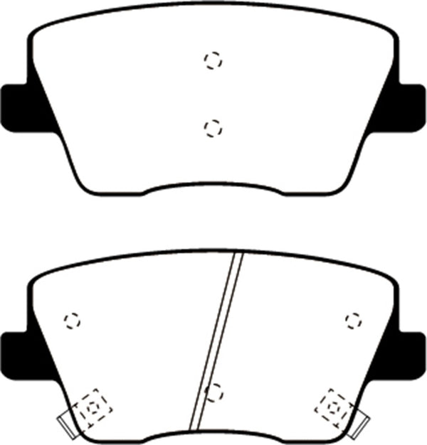 EBC Bluestuff NDX Rear Brake Pads for 2019+ Hyundai Veloster (2nd Gen)