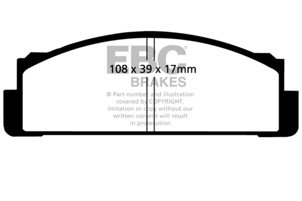 EBC Greenstuff Front Brake Pads for Fiat 124 (68-83) - 1.6L