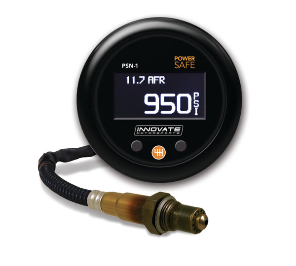 Innovate PSN-1 PowerSafe Nitrous Bottle Pressure & Wideband O2 Gauge Kit
