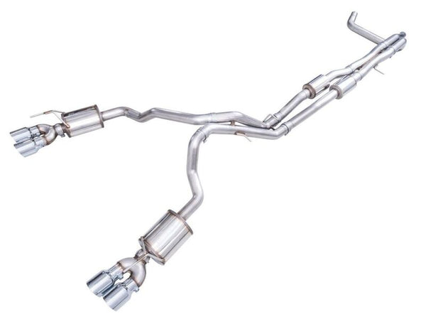 AWE 2021+ Chevy Tahoe/GM Yukon 6.2L 0FG Edition Cat Back Exhaust - Quad Chrome Silver Tips