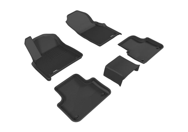 3D MAXpider 2017-2020 Audi Q7/Q8 Kagu 1st 2nd Row Floormats - Black