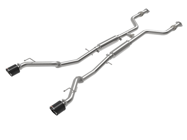 aFe POWER Takeda 2023 Nissan Z 2.5" Stainless Steel Cat-Back Exhaust System with Carbon Fiber Tips