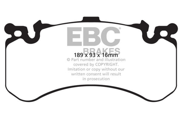 EBC Yellowstuff Front Brake Pads for Audi A8 Quattro 6.3 - Performance Cast Iron Rotors