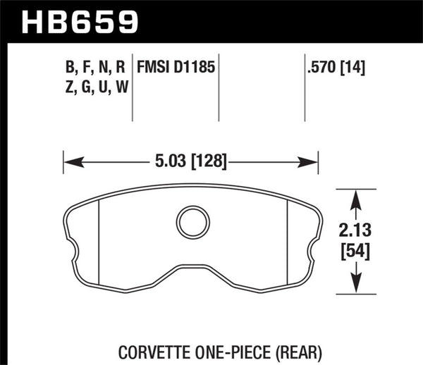 Hawk Rear Performance Ceramic Brake Pads for 2006-2010 Chevy Corvette