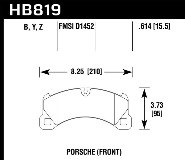 Hawk Performance HPS 5.0 Front Brake Pads for 2011-2013 Porsche Cayenne