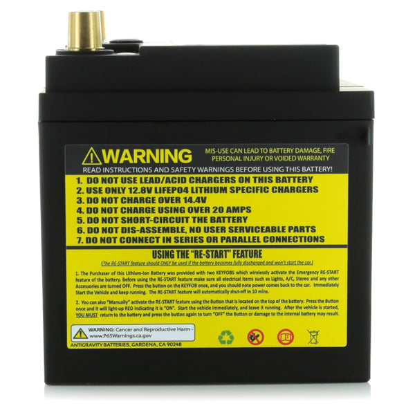 Antigravity H6 / Group 48 Lithium Car Battery w/ Re-Start Technology