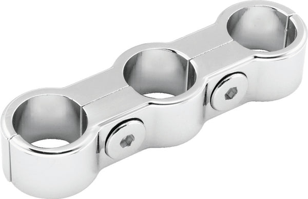 Bikers Choice Chrome Plain Oil Hose Separator For 3 Hoses