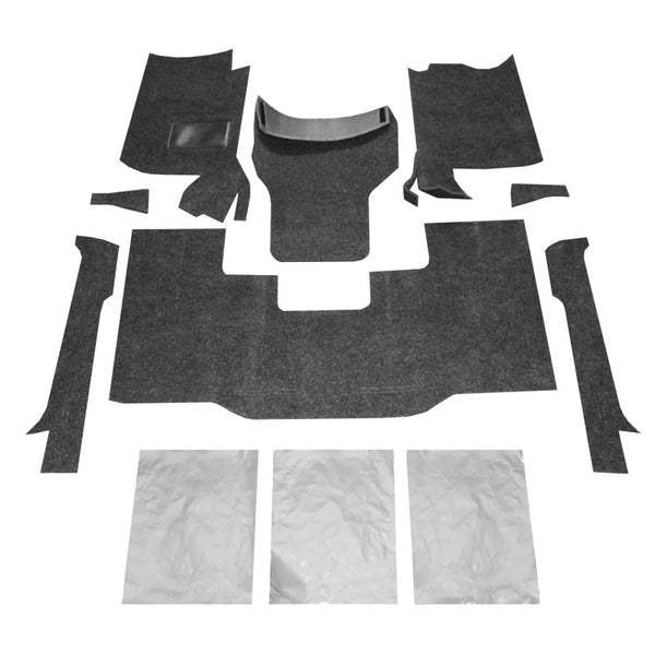BedRug Front 8-Piece Floor Kit w/ Heat Shields for Jeep CJ-7 & Wrangler YJ (19761995)