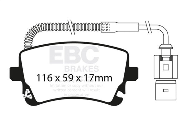 EBC Redstuff Rear Brake Pads for 09-11 Audi A6 Quattro 3.0 Supercharged