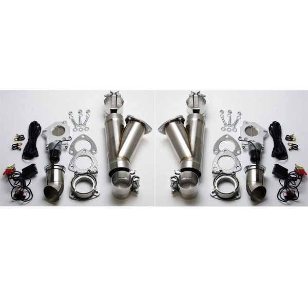 Granatelli 2.5" Aluminized Mild Steel Electronic Dual Exhaust Cutout System
