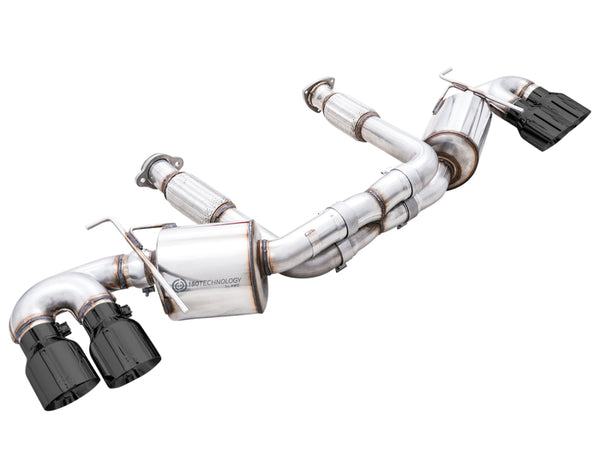 AWE Tuning Touring Edition Cat-Back Exhaust for 2020 Chevrolet Corvette C8 - Quad Diamond Black Tips