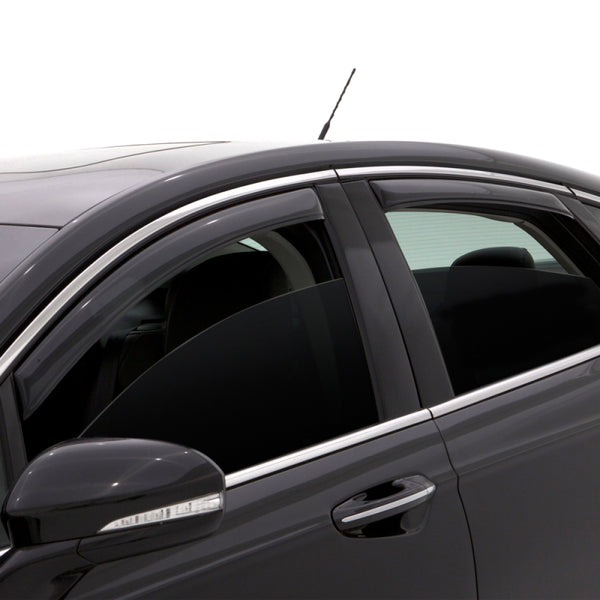 AVS In-Channel Ventvisor Wind Deflectors for 2006-2012 Ford Fusion - Smoke - 4pc