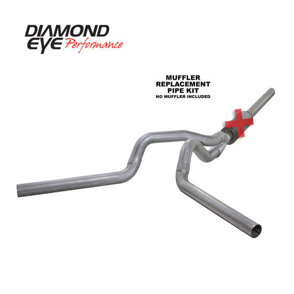 Diamond Eye 4in Catback MFLR Replacement Pipe for 2004.5-2007.5 Dodge Cummins 600