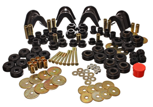 Energy Suspension Hyper-Flex Master Bushing Set for 66-77 Ford Bronco 4WD (4 Degree C-Bushings) - Black