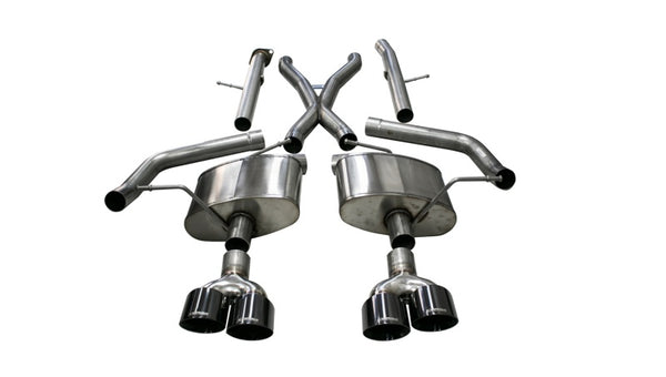 CORSA Performance Cat-Back Exhaust for 2018-2021 Jeep Grand Cherokee Trackhawk 6.2L with Black Tips