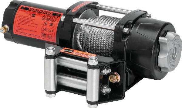 QuadBoss Winch Kit - 39ft x 3/16in Cable - 3hp - Roller Fairlead - Wired Remote - 2500lb
