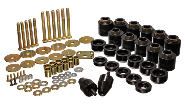 Energy Suspension 1in Black Body Lift Kit - Polyurethane Bushing Kit