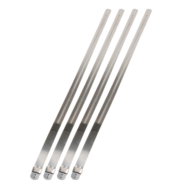 DEI 1/2in (12mm) x 14in Stainless Steel Positive Locking Tie - 4 Pack