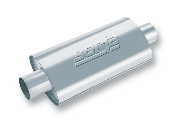 Borla XR-1 Racing Sportsman Muffler - 4in Inlet/Outlet, Oval, 4.5in Diameter x 12in Length