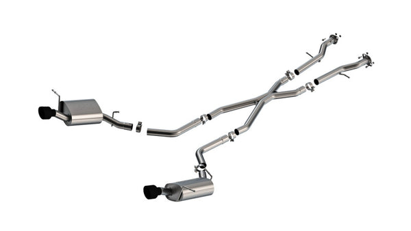 Borla 11-25 Dodge Durango 3.6L V6/5.7L V8 2+4WD S-Type Catback Exhaust - 4.5in Ceramic Black Tips