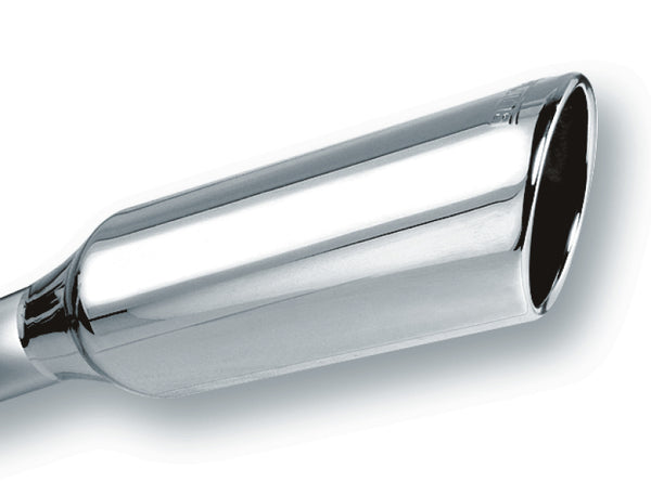 Borla 2.25" Inlet 4" Round Rolled Angle Cut 12" Long Exhaust Tip