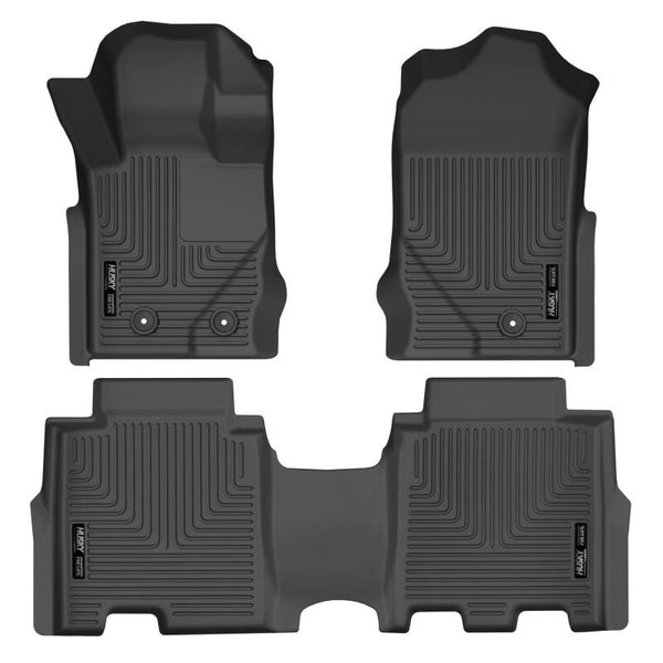 Husky Liners Weatherbeater Front & 2nd Seat Floor Liners for 2021 Ford Bronco 4 Door - Black