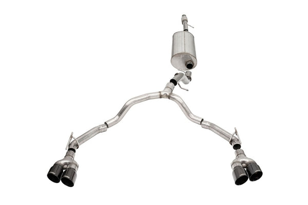 Corsa Cat-Back Exhaust for 2021-2025 Chevrolet Tahoe/GMC Yukon 5.3L 4WD Dual Rear with 4in Black Tips