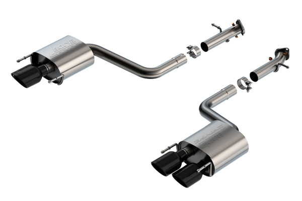 Borla Axle-Back Exhaust System S-Type Black Chrome for 15-24 Lexus RC F