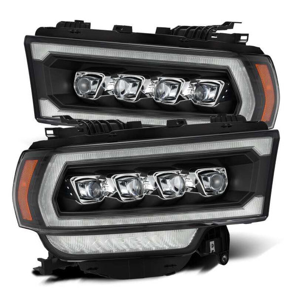 AlphaRex NOVA LED Projector Headlights (Black) w/ Sequential Signal & DRL for 20192021 Ram 2500