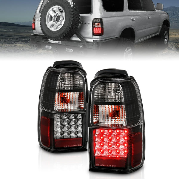 ANZO LED Tail Lights Black Housing Toyota 4Runner 20012002 (Pair)