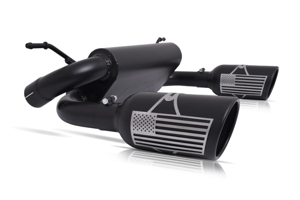 Gibson Patriot Series Axle-Back Dual Split Exhaust for 07-17 Jeep Wrangler JK 3.8L - Black Ceramic