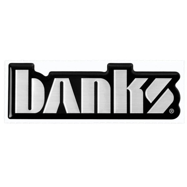 Banks Power Urocal Decal - Black/Silver (Small 4.5in x 1.5in or Large 6.5in x 2.125in)
