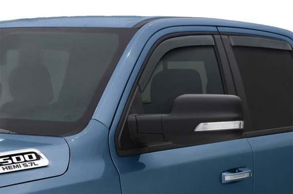 AVS In-Channel Ventvisor Window Deflectors Smoke 4pc for 2019 Ram Quad Cab