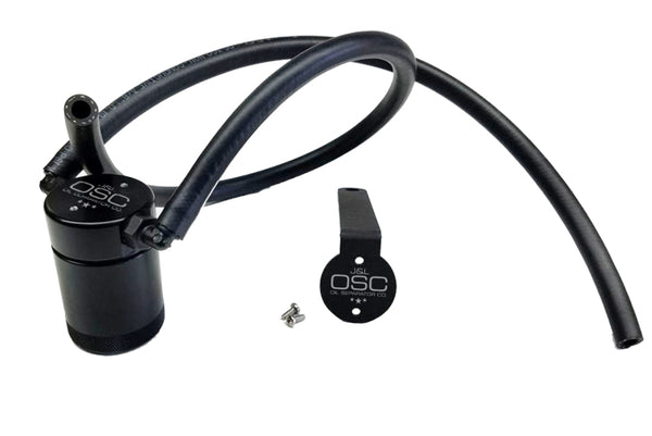 J&L 97-13 Chevy/GM 4.8L/5.3L/6.0L/6.2L Driver Side Oil Separator - Black Anodized