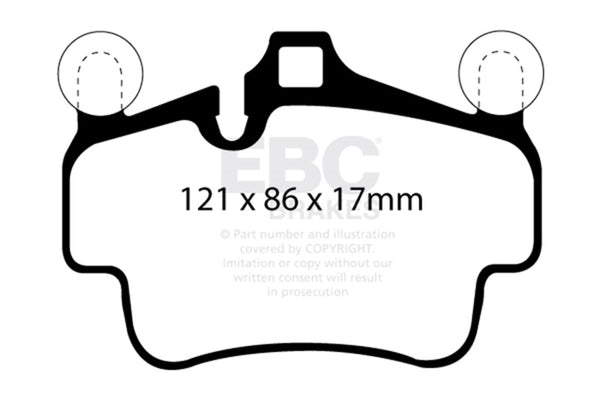 EBC Yellowstuff Front Brake Pads for 2007-2008 Porsche 911 (997) Carrera 2